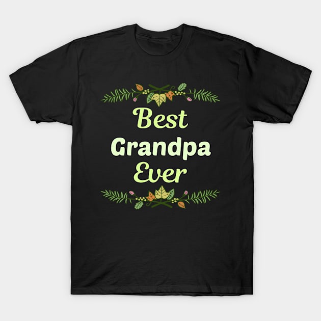 Family Leaf Grandpa T-Shirt by Happy Life